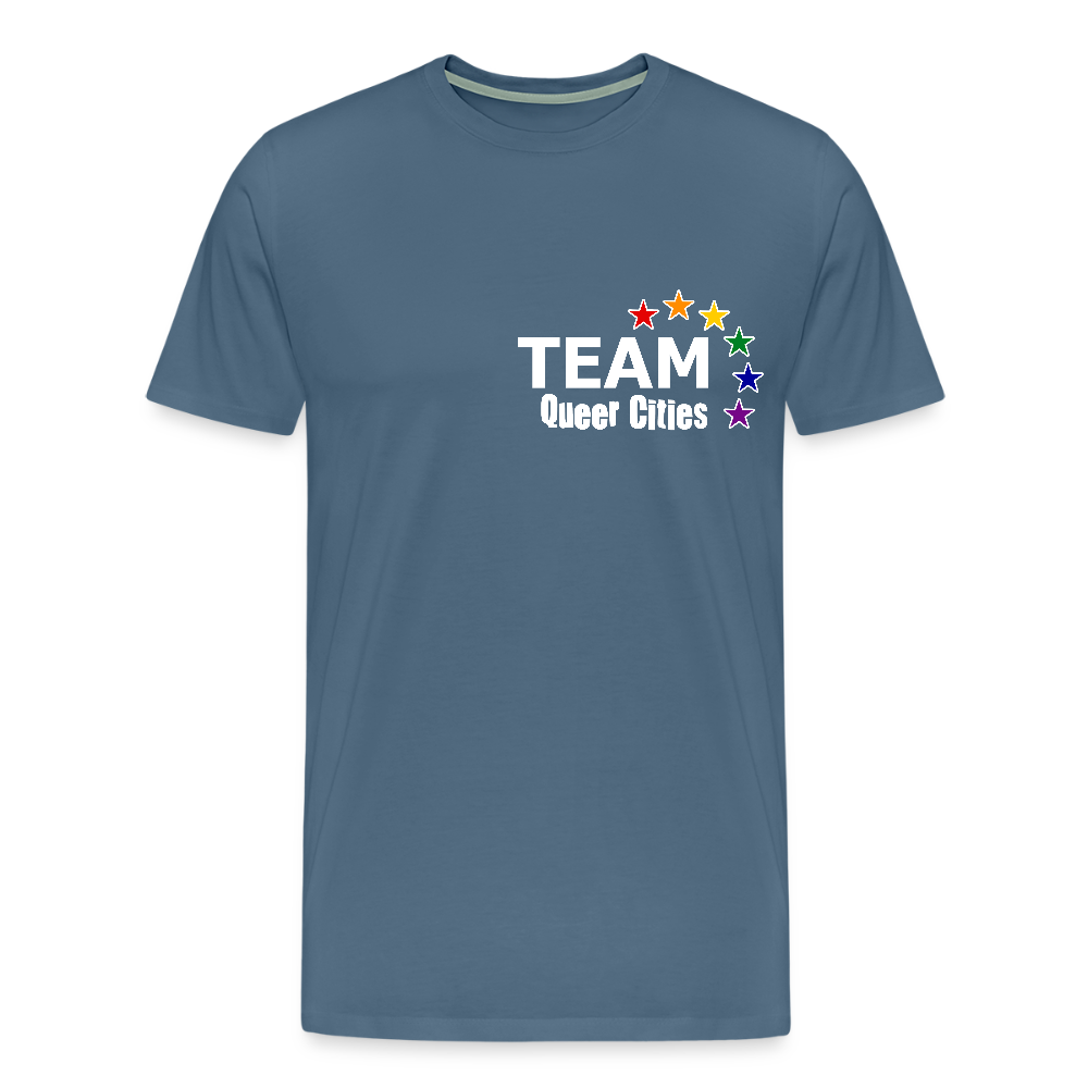 TEAM Shirt QueerCities Premium T-Shirt - Blaugrau