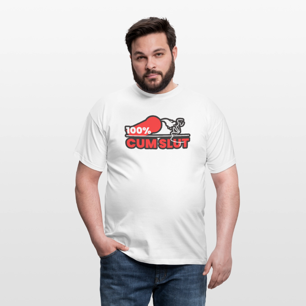 100% CUM SLUT | Kink Fetish Pride T-Shirt - Weiß