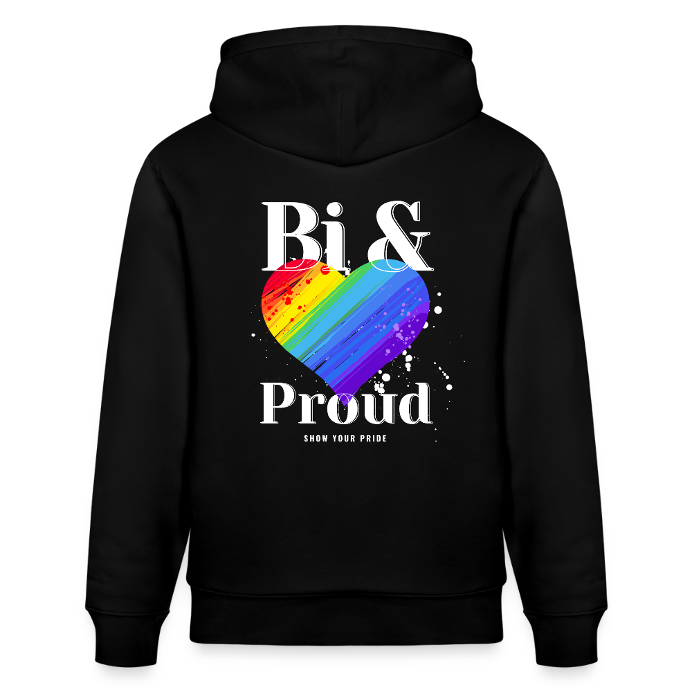Bi & Proud | Pride Bio-Hoodie Unisex - Schwarz