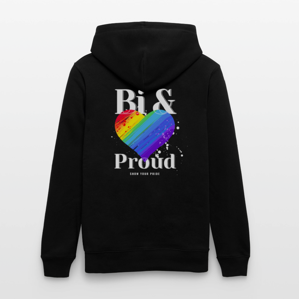 Bi & Proud | Pride Bio-Hoodie Unisex - Schwarz