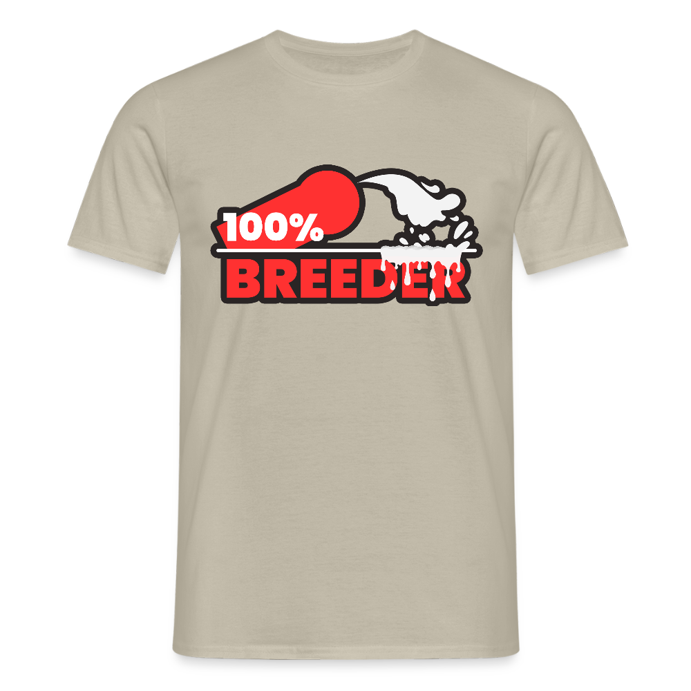 100% BREEDER | Kink Fetish Pride T-Shirt - Sandbeige