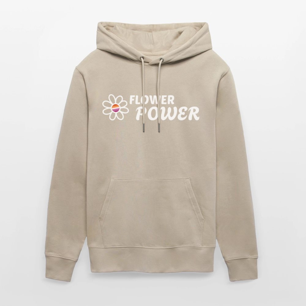 Flower Power | Lesbian Pride Bio-Hoodie Unisex - Beige