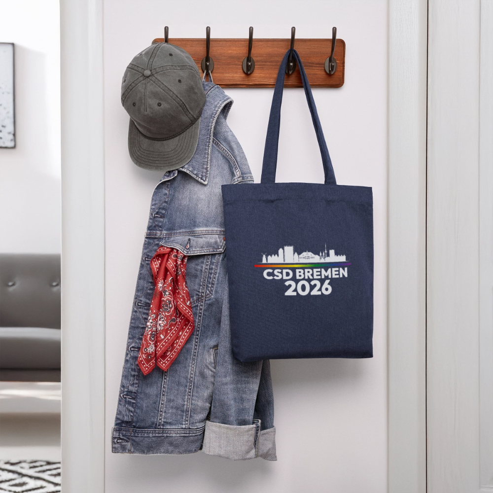 CSD BREMEN 2026 PRIDE Stoffbeutel recycelter Heavyweight - melange Blue