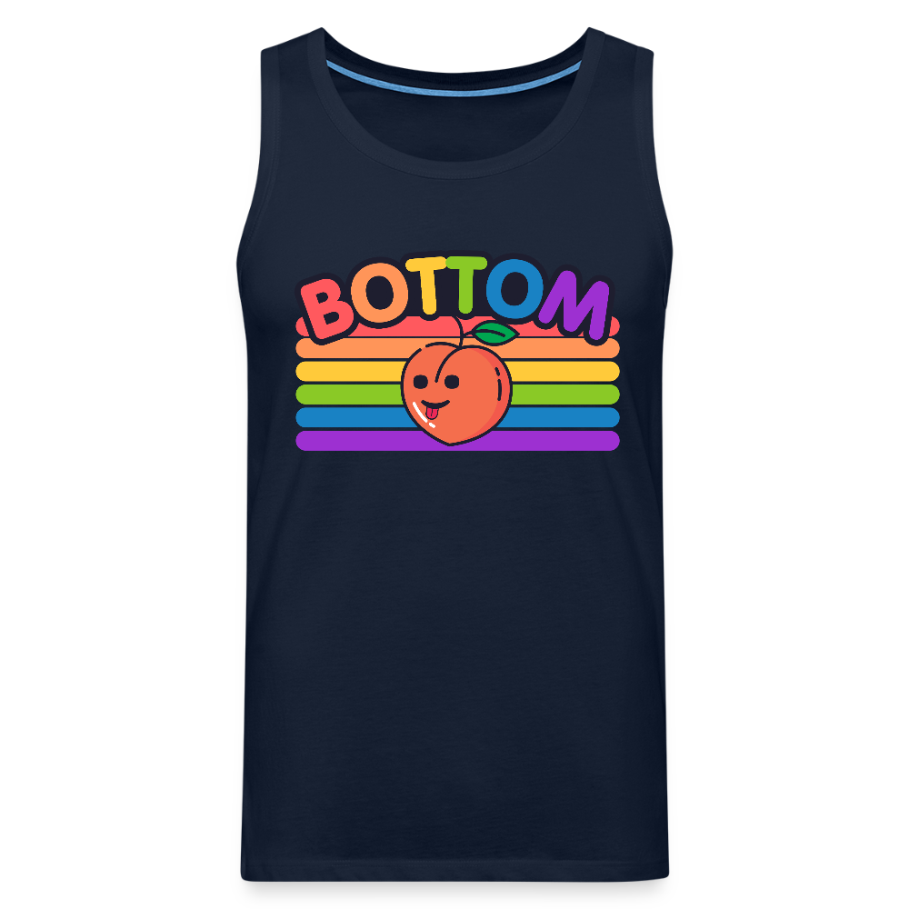 Bottom Gay | Pride Premium Tank Top - Navy