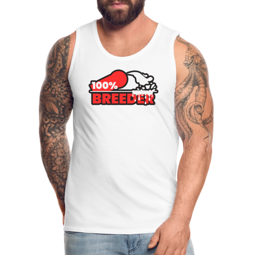 100% BREEDER | Kink Fetish Pride Premium Tank Top - Weiß