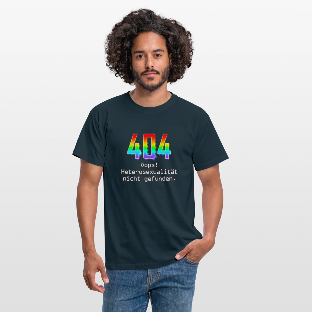 Error: 404 - Keine Heterosexualität Pride T-Shirt - Navy