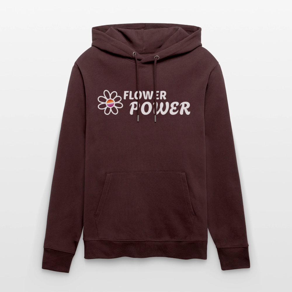 Flower Power | Lesbian Pride Bio-Hoodie Unisex - Maroon