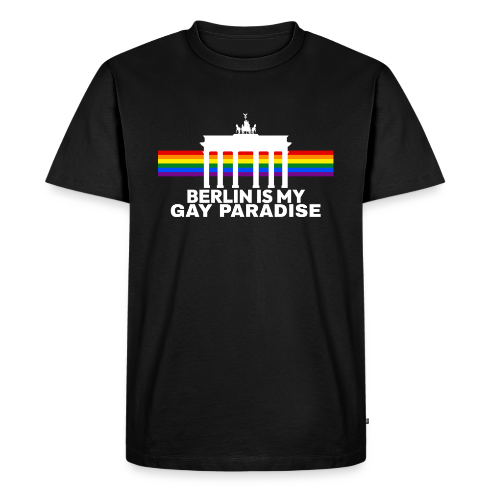 BERLIN IS MY GAY PARADISE Premium Pride T-Shirt - Schwarz