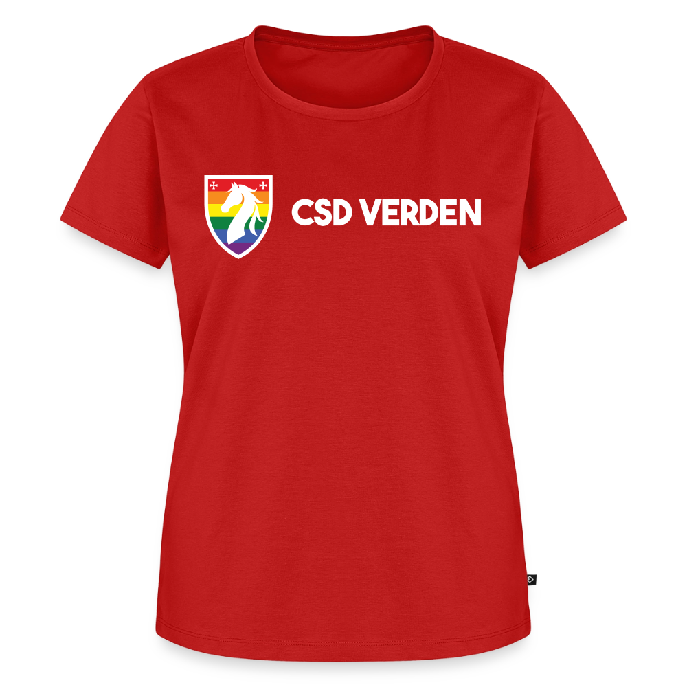 CSD Verden Premium Pride T-Shirt Tailiert Doppelseitig - Rot