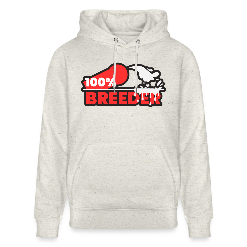 100% BREEDER | Kink Fetish Pride Bio-Hoodie Unisex - Beige meliert