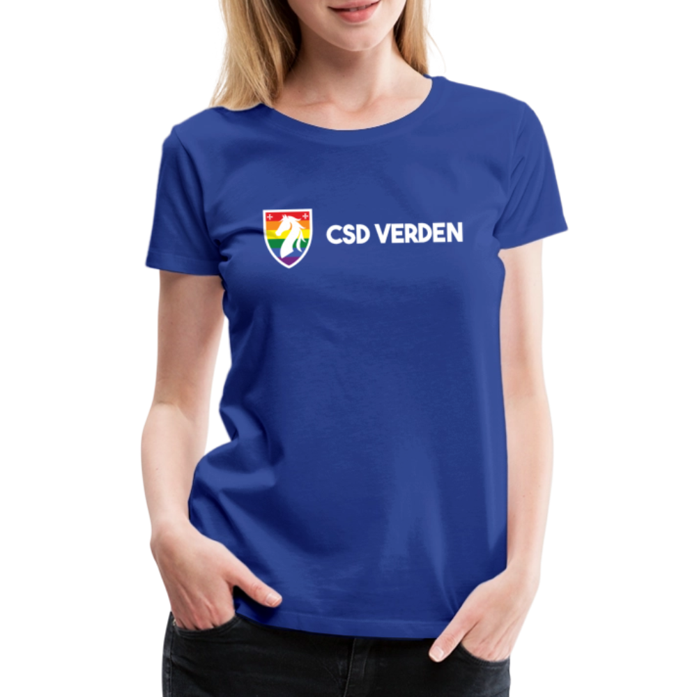 CSD Verden Premium Pride T-Shirt Tailiert Doppelseitig - Königsblau