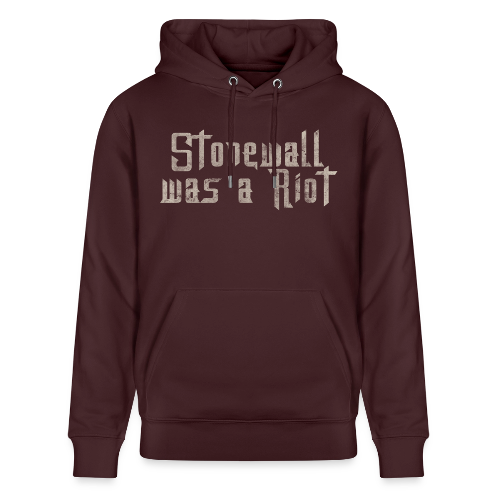 Stonewall was a Riot | Pride Bio-Hoodie Unisex - Maroon