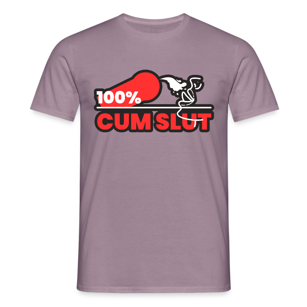 100% CUM SLUT | Kink Fetish Pride T-Shirt - Lilagrau