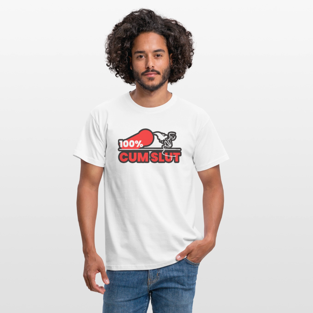 100% CUM SLUT | Kink Fetish Pride T-Shirt - Weiß
