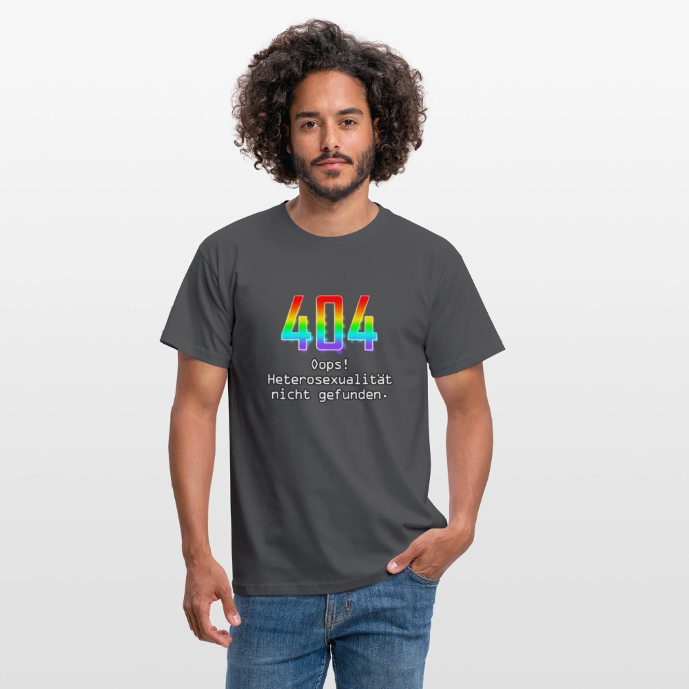 Error: 404 - Keine Heterosexualität Pride T-Shirt - Anthrazit