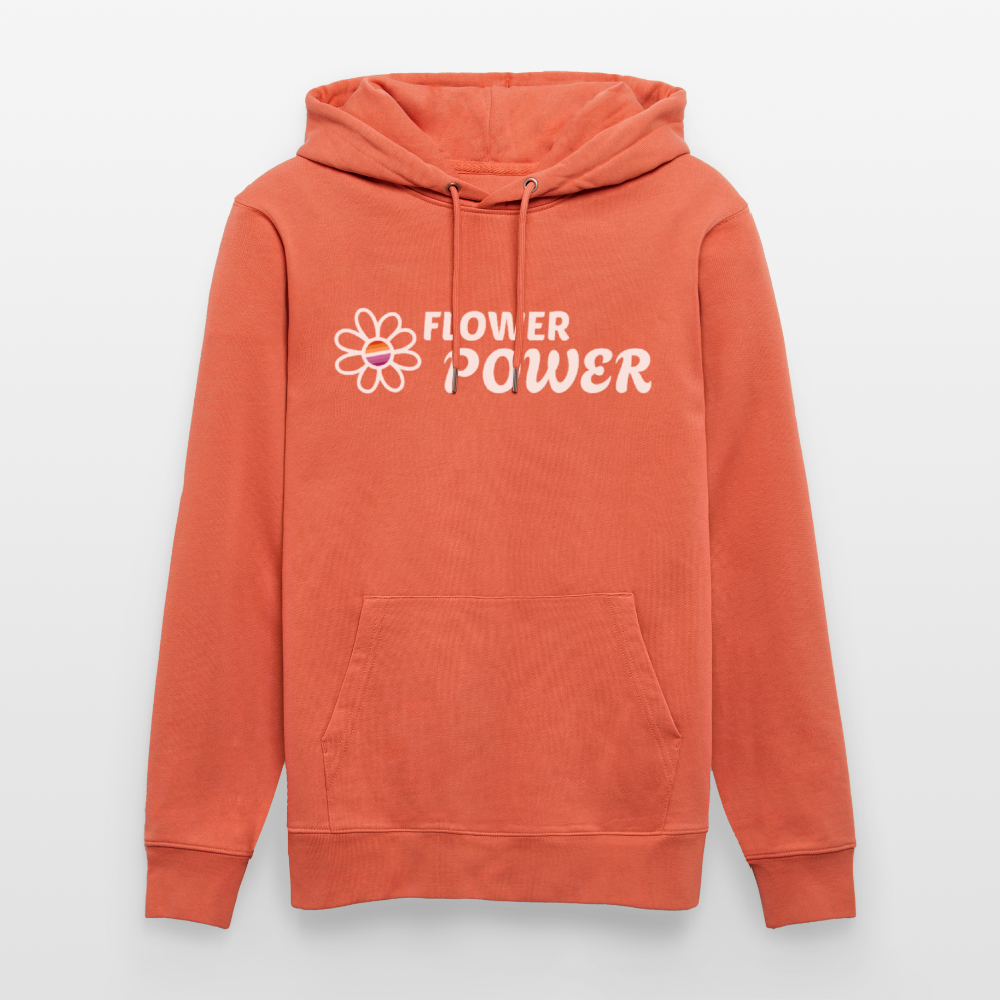 Flower Power | Lesbian Pride Bio-Hoodie Unisex - Hellrot