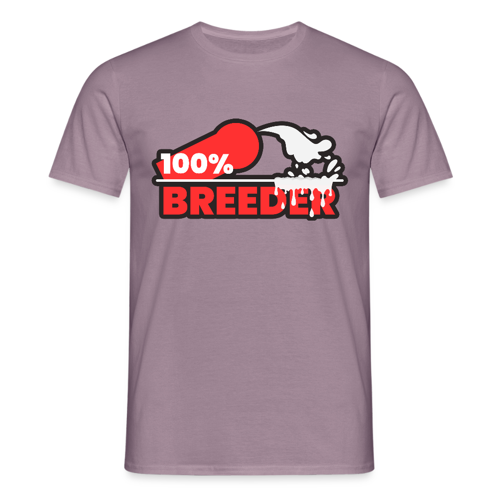 100% BREEDER | Kink Fetish Pride T-Shirt - Lilagrau