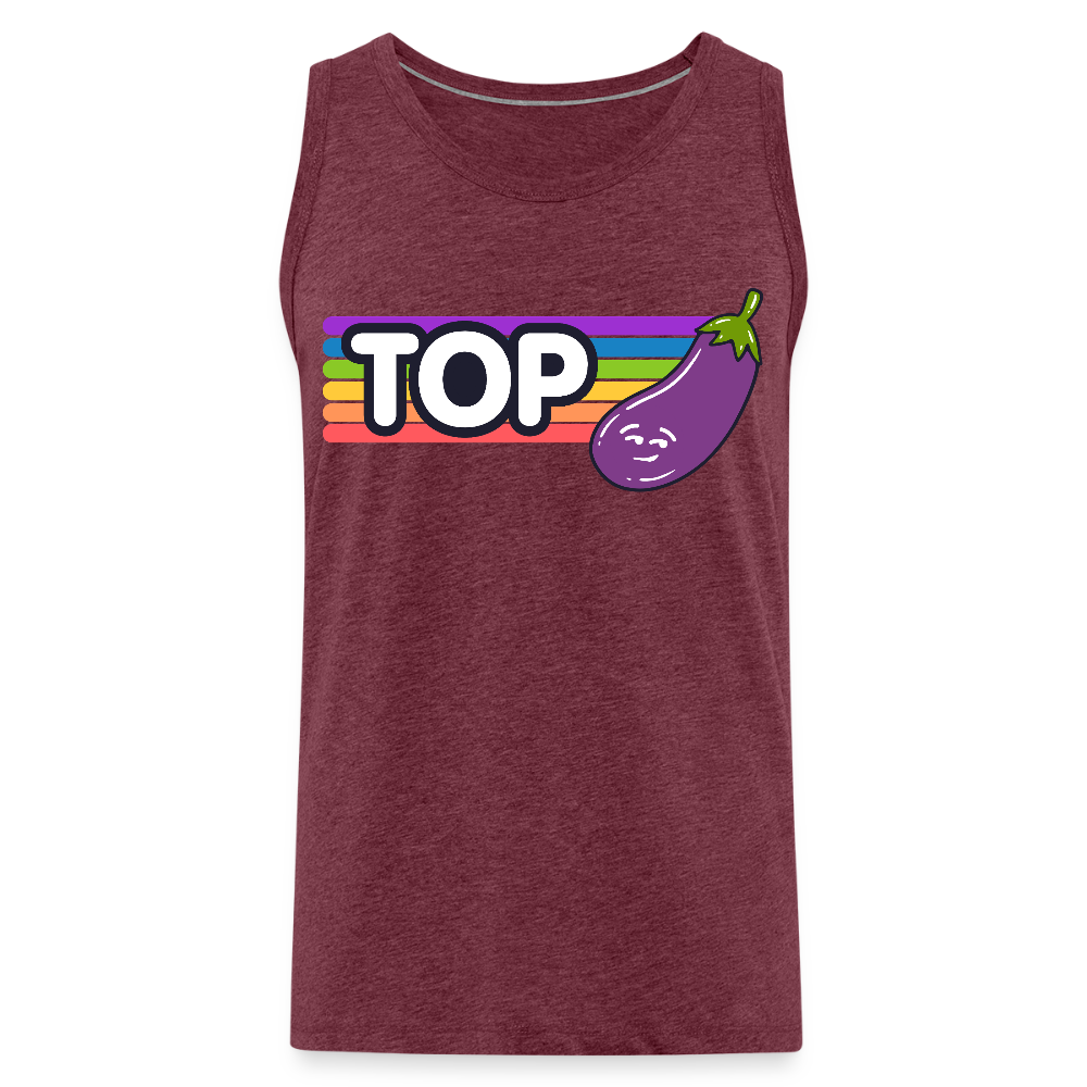 Top Gay | Pride Premium Tank Top - Bordeauxrot meliert