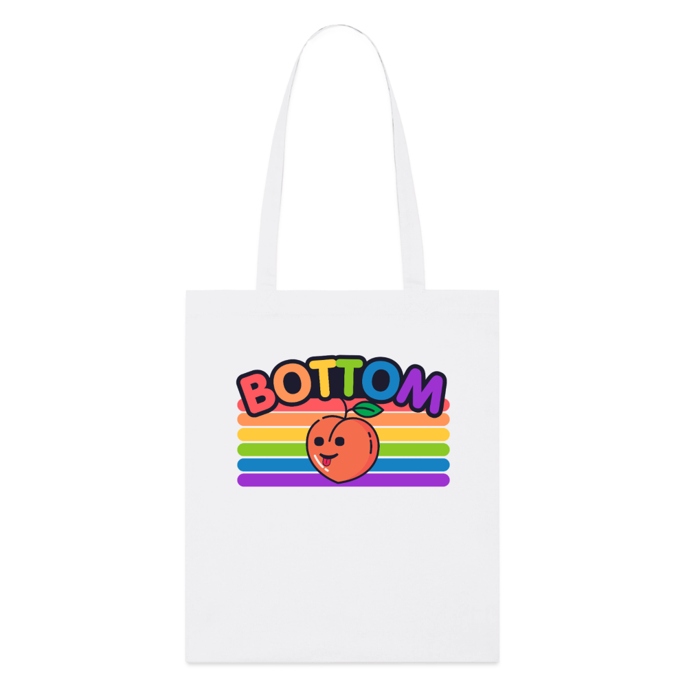 Bottom Gay by PrideLAB | Pride Bio-Stoffbeutel - Weiß