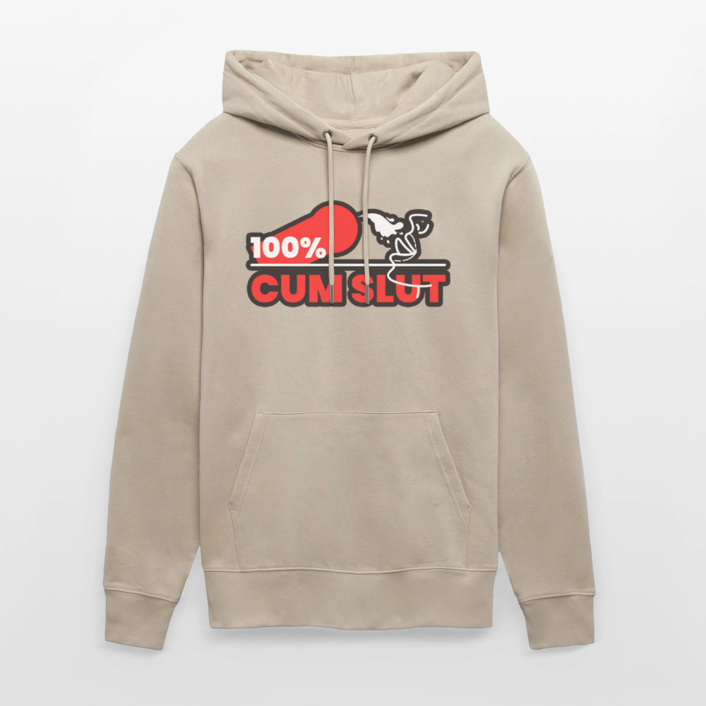 100% CUM SLUT | Kink Fetish Pride Bio-Hoodie Unisex - Beige
