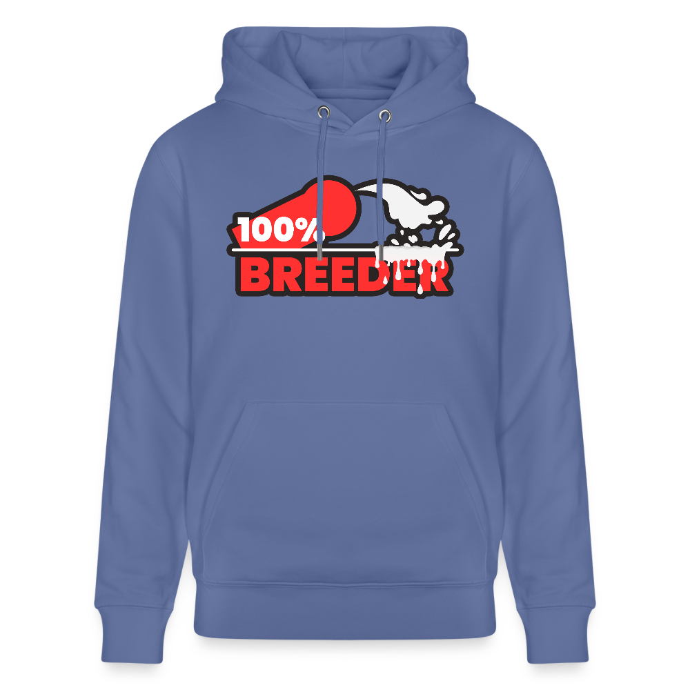 100% BREEDER | Kink Fetish Pride Bio-Hoodie Unisex - Blau