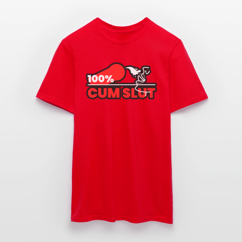 100% CUM SLUT | Kink Fetish Pride T-Shirt - Rot