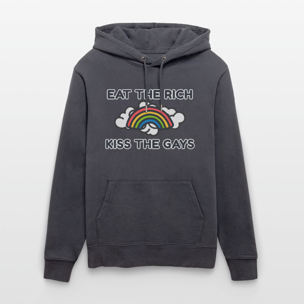 Eat the Rich, Kiss the Gays! Unisex Bio Hoodie - Indigoblau