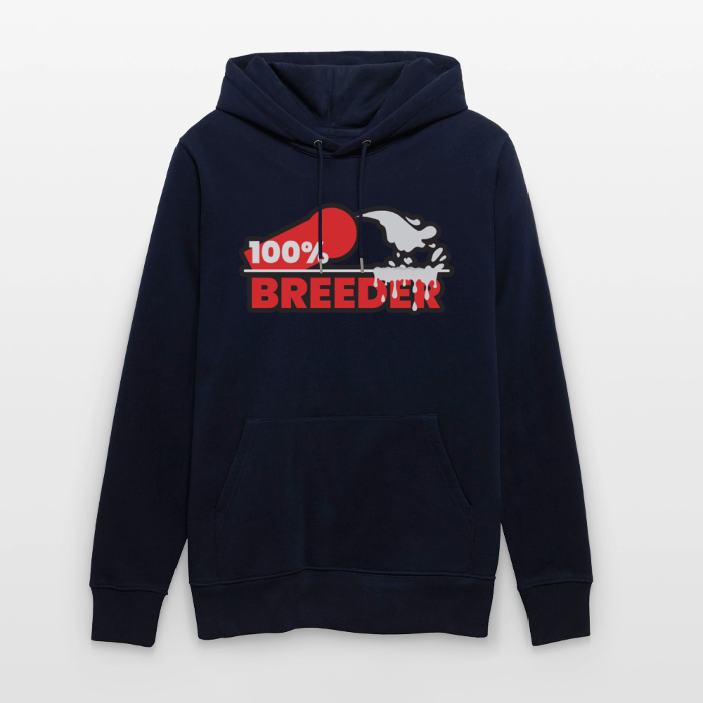 100% BREEDER | Kink Fetish Pride Bio-Hoodie Unisex - Navy