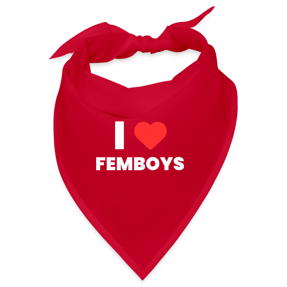I LOVE FEMBOYS | Kink Fetish Pride Bandana - Rot