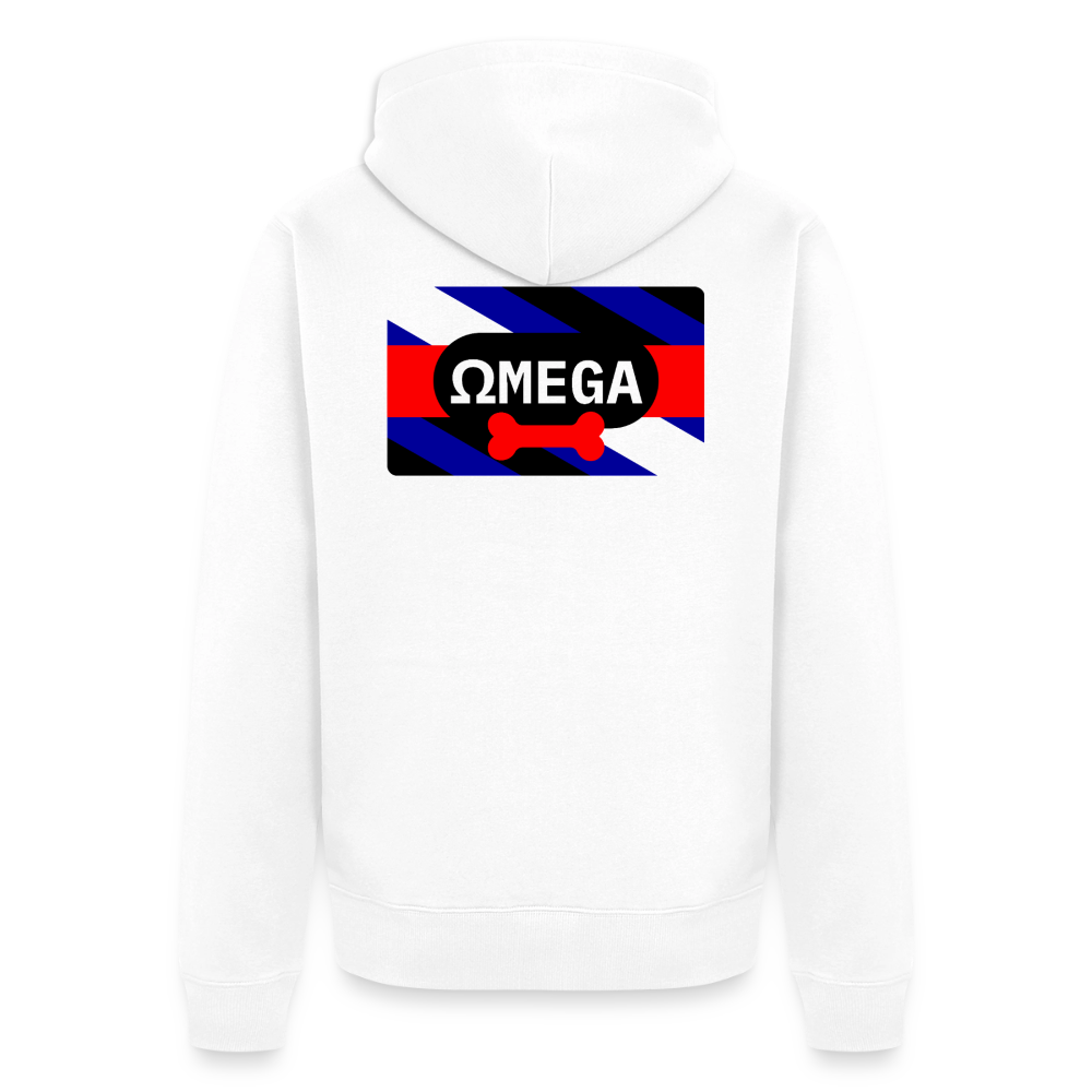 OMEGA Puppy Flag | Puppy Kink Pride | Premium Kapuzenjacke - Weiß