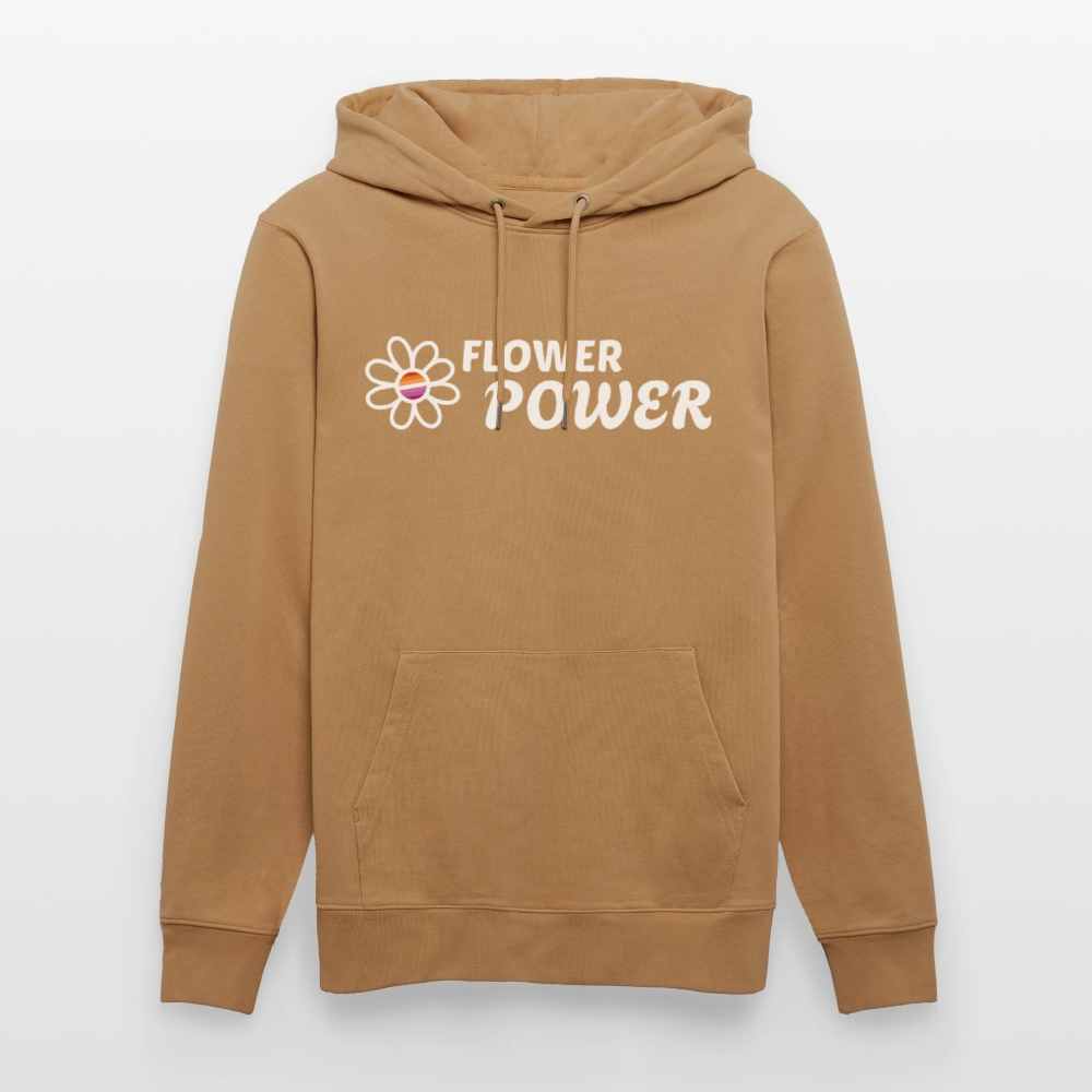 Flower Power | Lesbian Pride Bio-Hoodie Unisex - Karamell