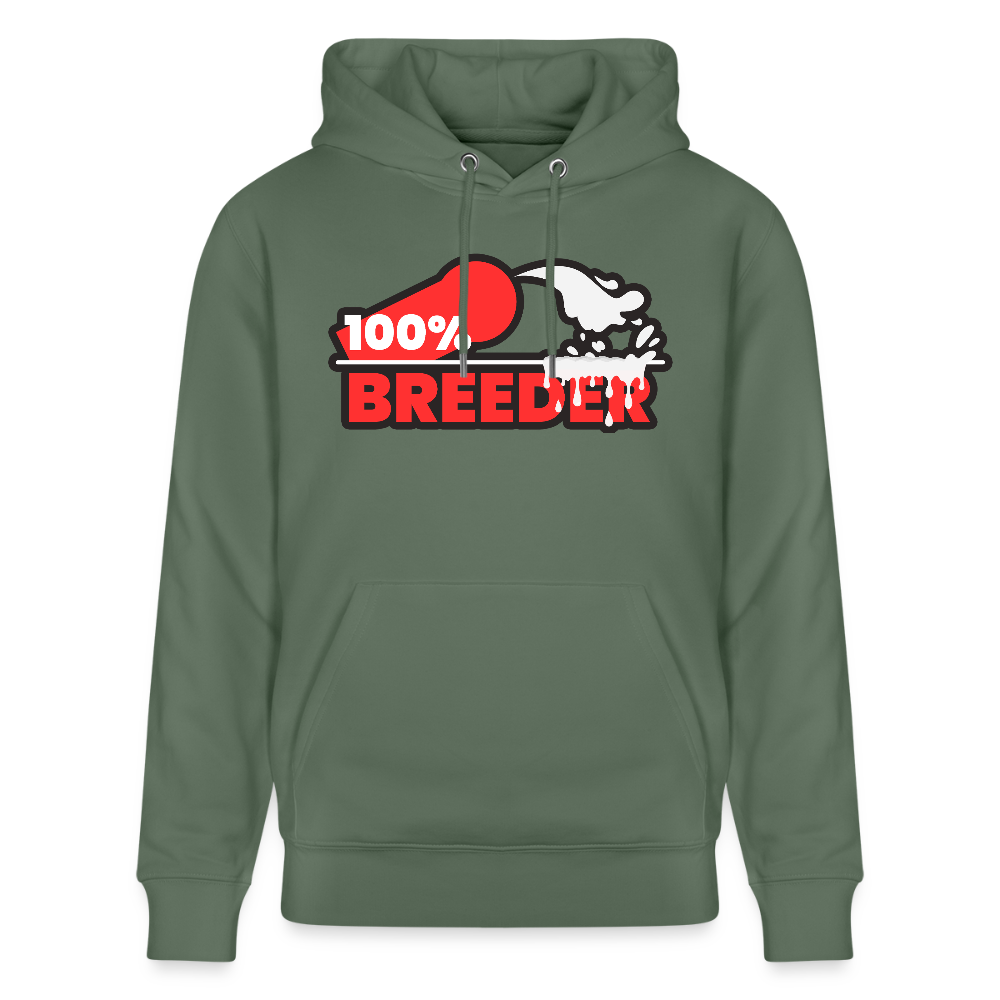 100% BREEDER | Kink Fetish Pride Bio-Hoodie Unisex - Tanngrün