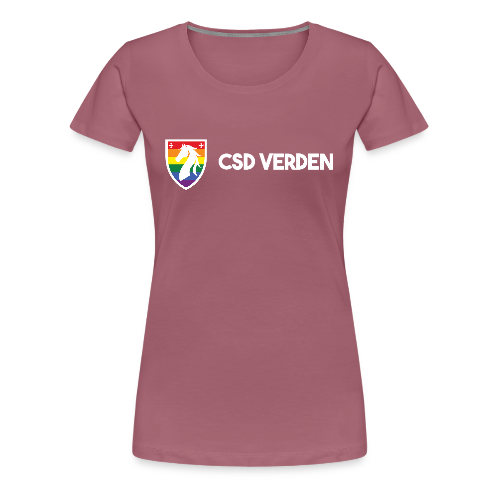 CSD Verden Premium Pride T-Shirt Tailiert Doppelseitig - Malve