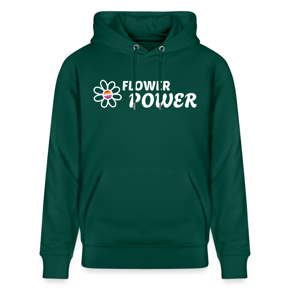 Flower Power | Lesbian Pride Bio-Hoodie Unisex - Forest