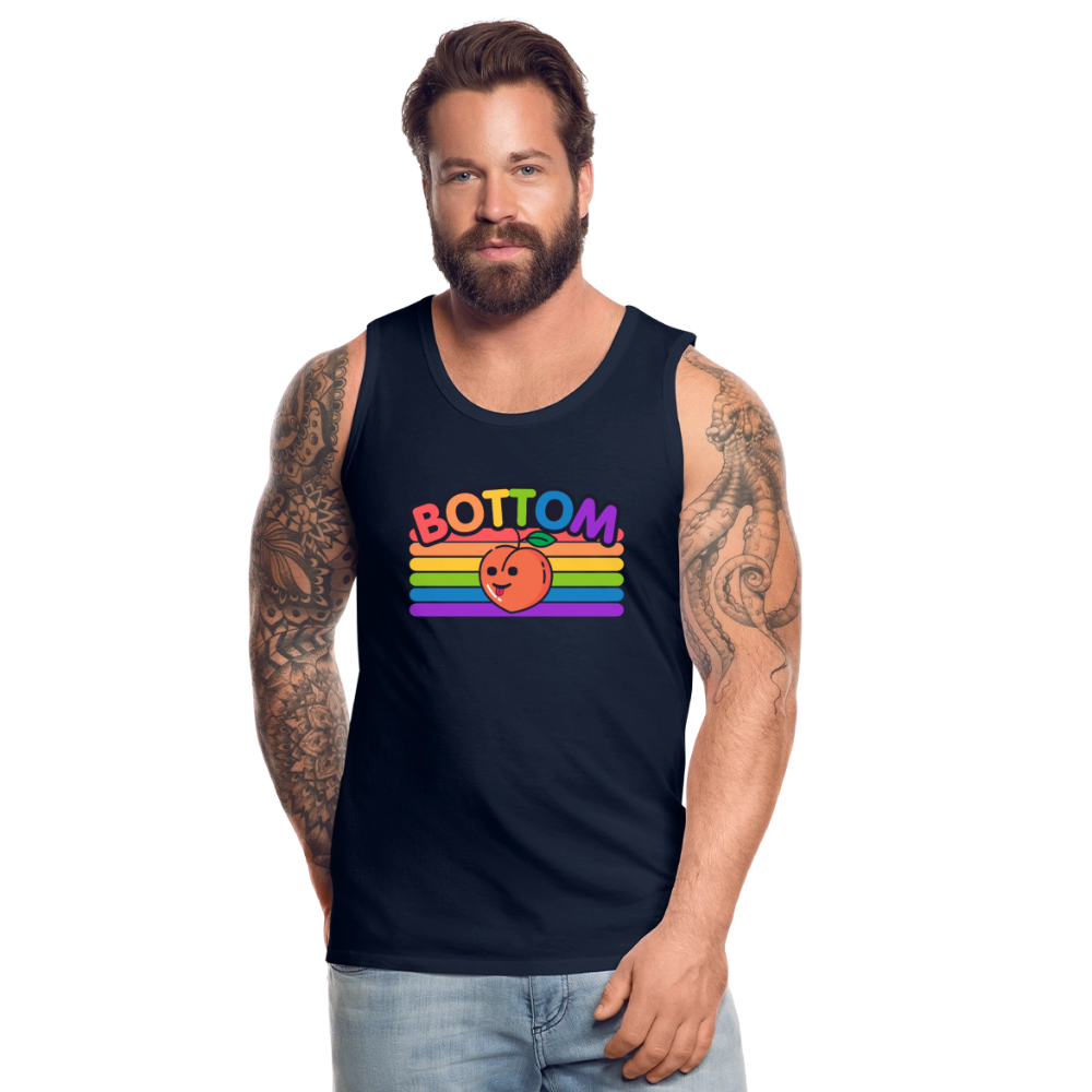 Bottom Gay | Pride Premium Tank Top - Navy