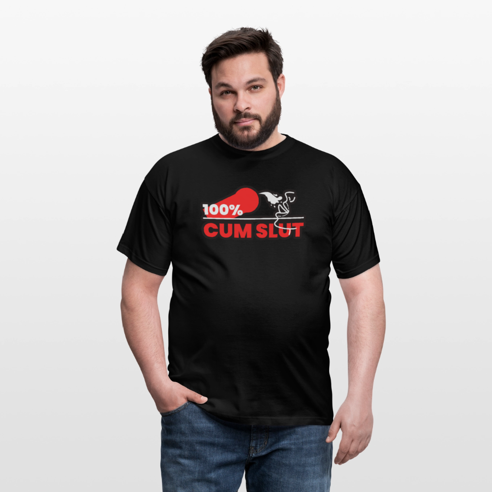 100% CUM SLUT | Kink Fetish Pride T-Shirt - Schwarz