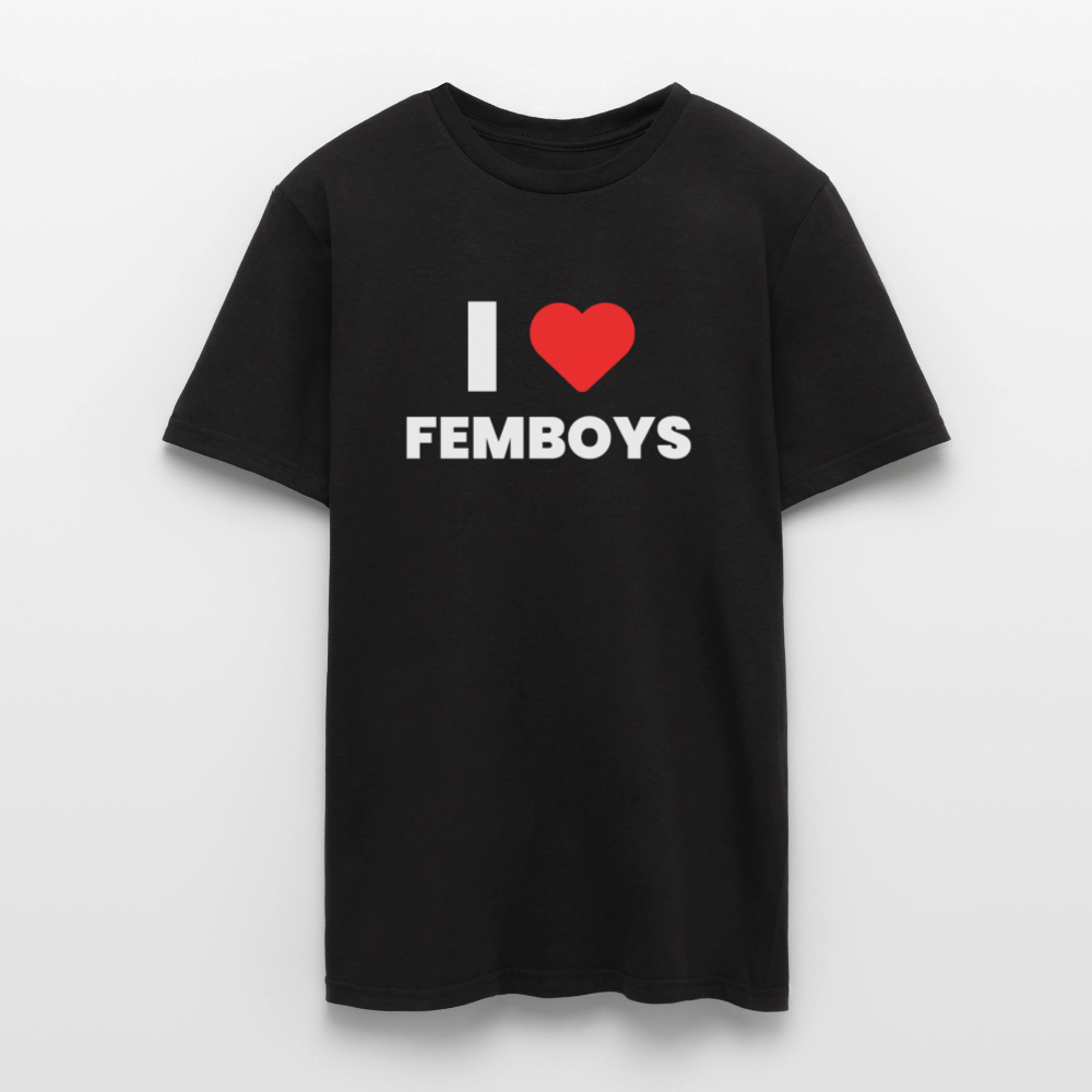 I LOVE FEMBOYS | Kink Fetish Pride T-Shirt - Schwarz
