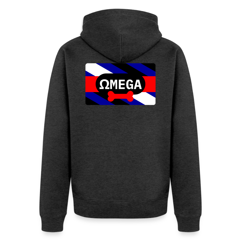 OMEGA Puppy Flag | Puppy Kink Pride | Premium Kapuzenjacke - Anthrazit meliert