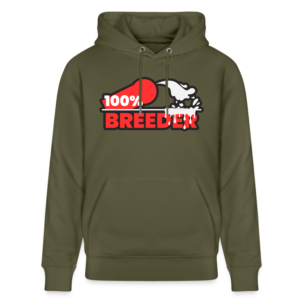 100% BREEDER | Kink Fetish Pride Bio-Hoodie Unisex - Khaki Grün