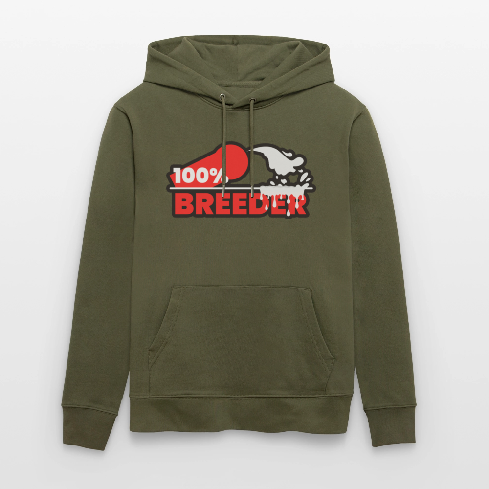 100% BREEDER | Kink Fetish Pride Bio-Hoodie Unisex - Khaki Grün