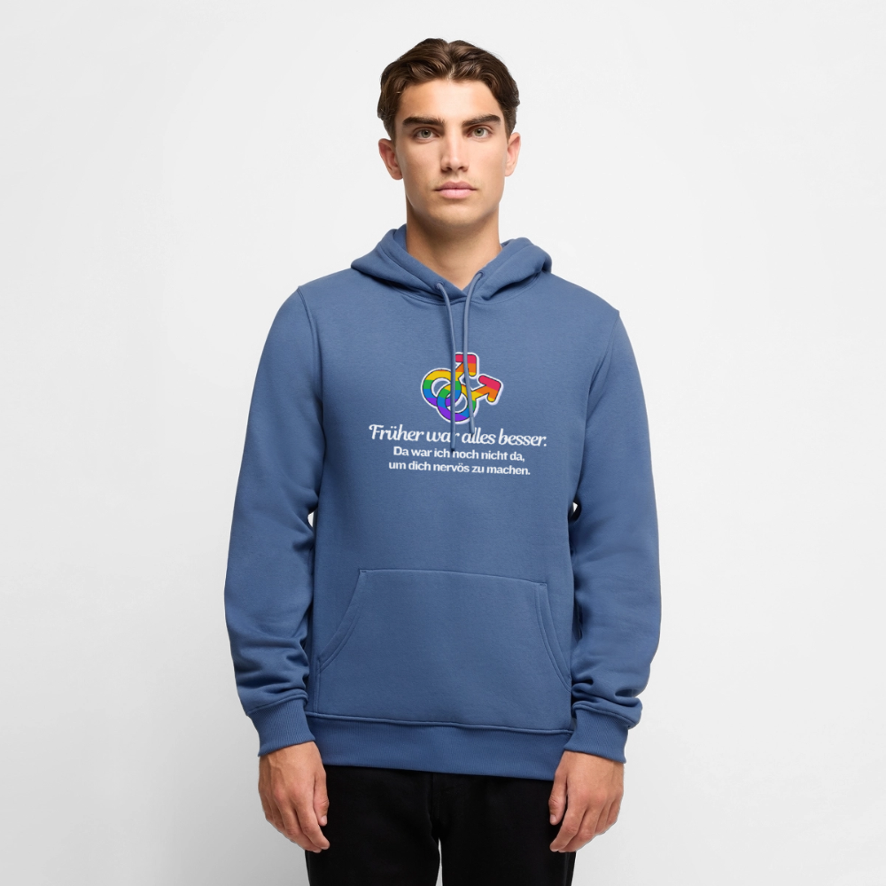 Früher war alles besser Premium Hoodie | Queer Male Symbols Statement - Taubenblau