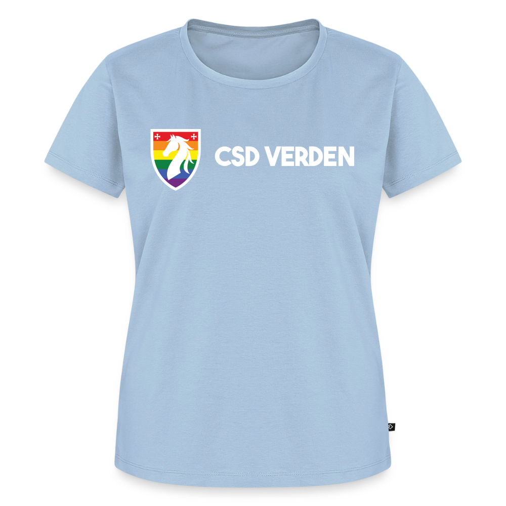 CSD Verden Premium Pride T-Shirt Tailiert Doppelseitig - Hellblau