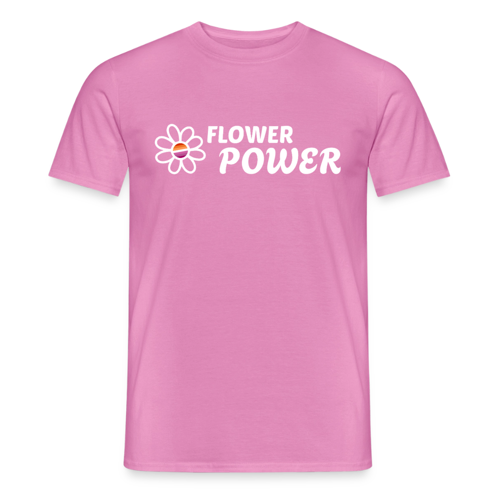 Flower Power Lesbisch T-Shirt | Retro WLW Pride LGBTQ - Pink