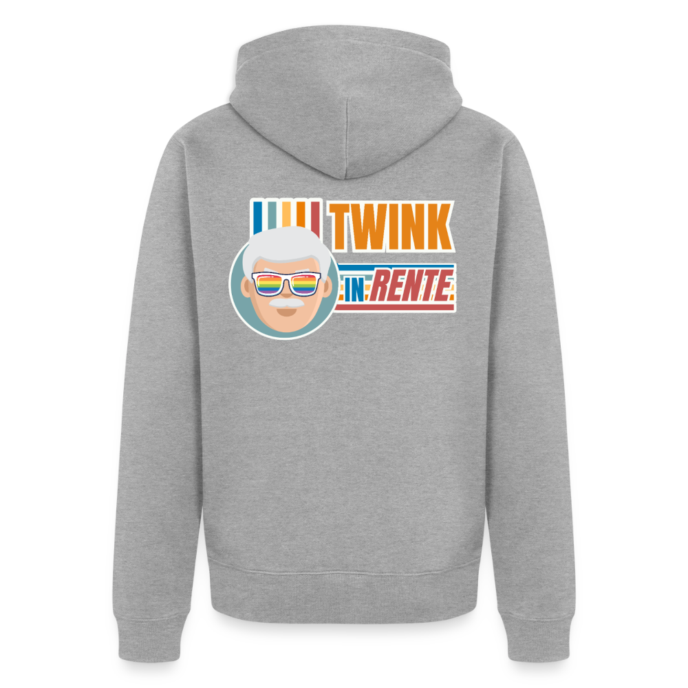 Twink in Rente Kapuzenjacke | Gay Retirement vom Jugendwahn - Grau meliert