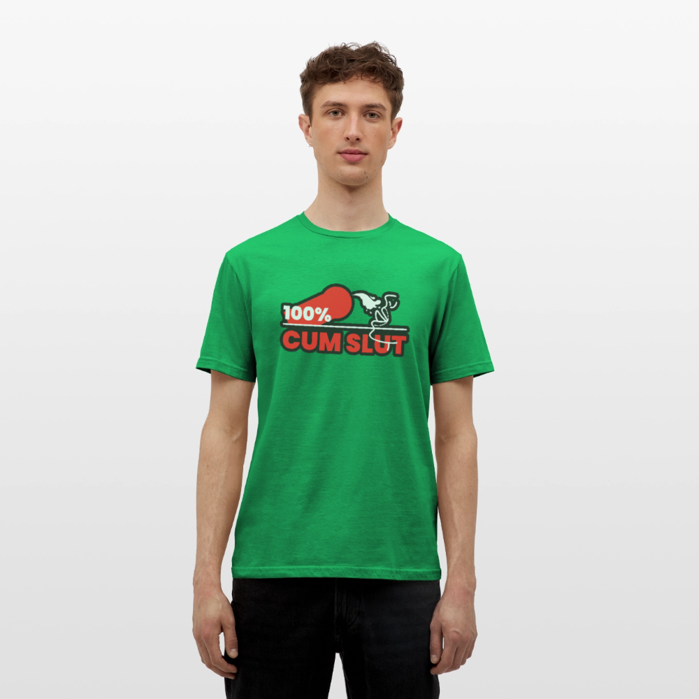 100% CUM SLUT | Kink Fetish Pride T-Shirt - Kelly Green