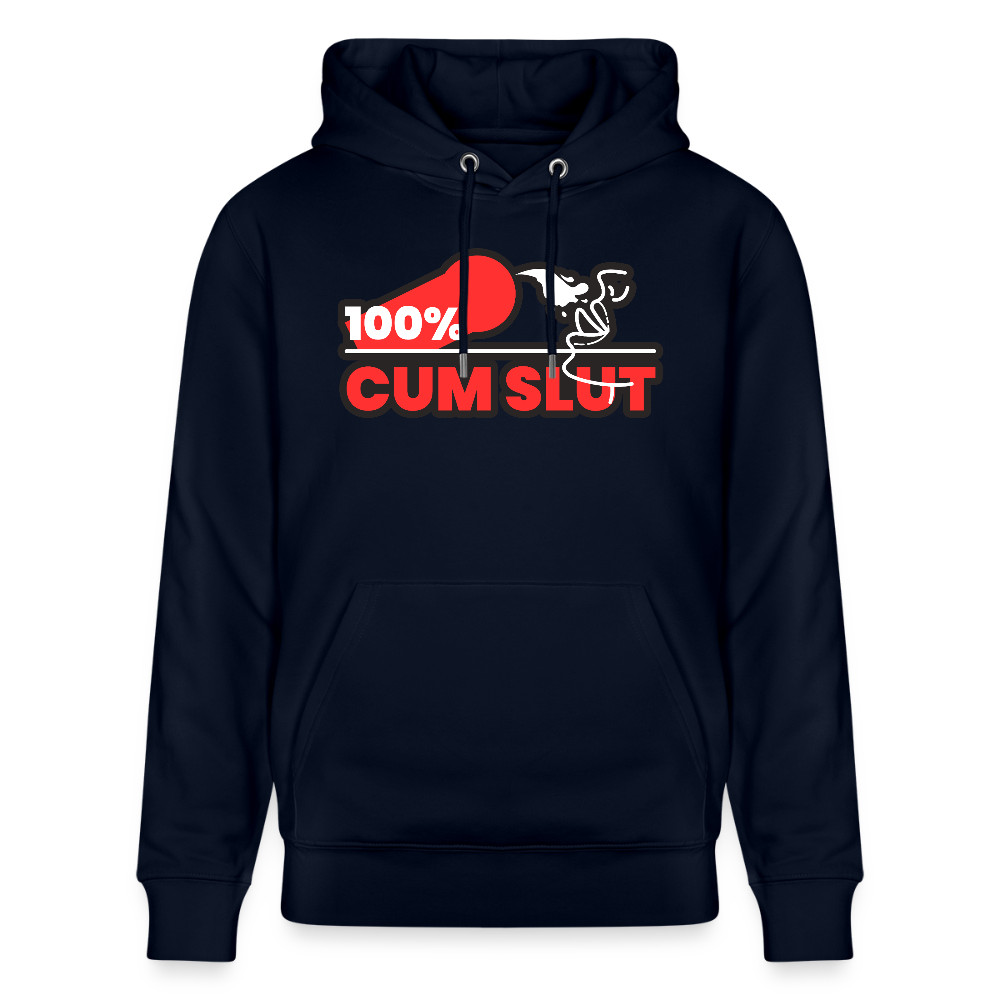 100% CUM SLUT | Kink Fetish Pride Bio-Hoodie Unisex - Navy