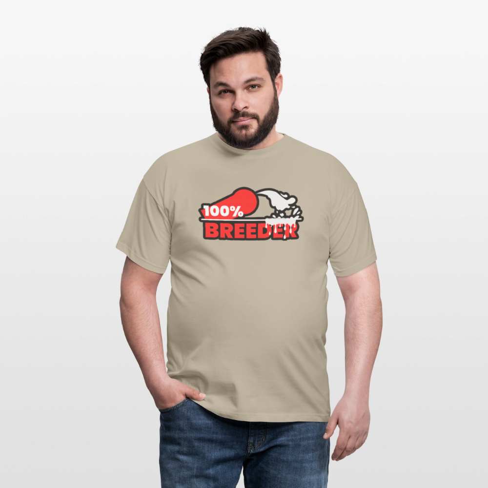 100% BREEDER | Kink Fetish Pride T-Shirt - Sandbeige