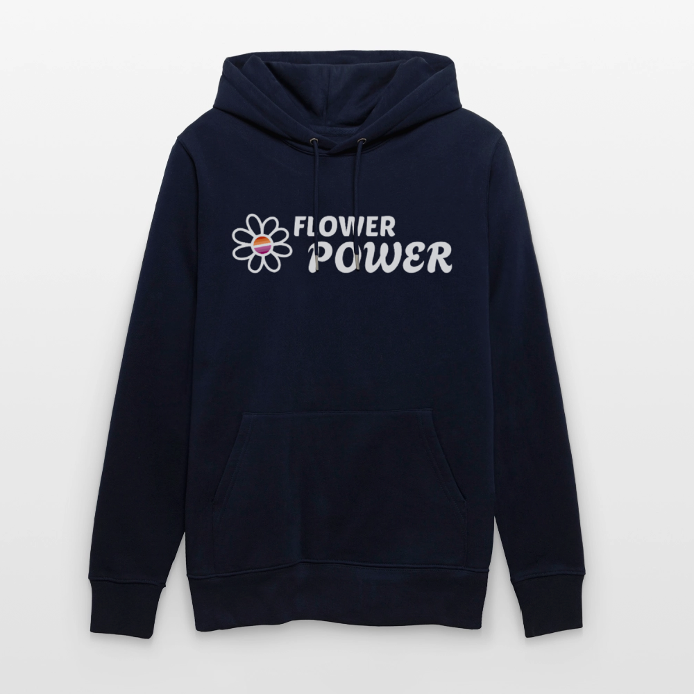 Flower Power | Lesbian Pride Bio-Hoodie Unisex - Navy