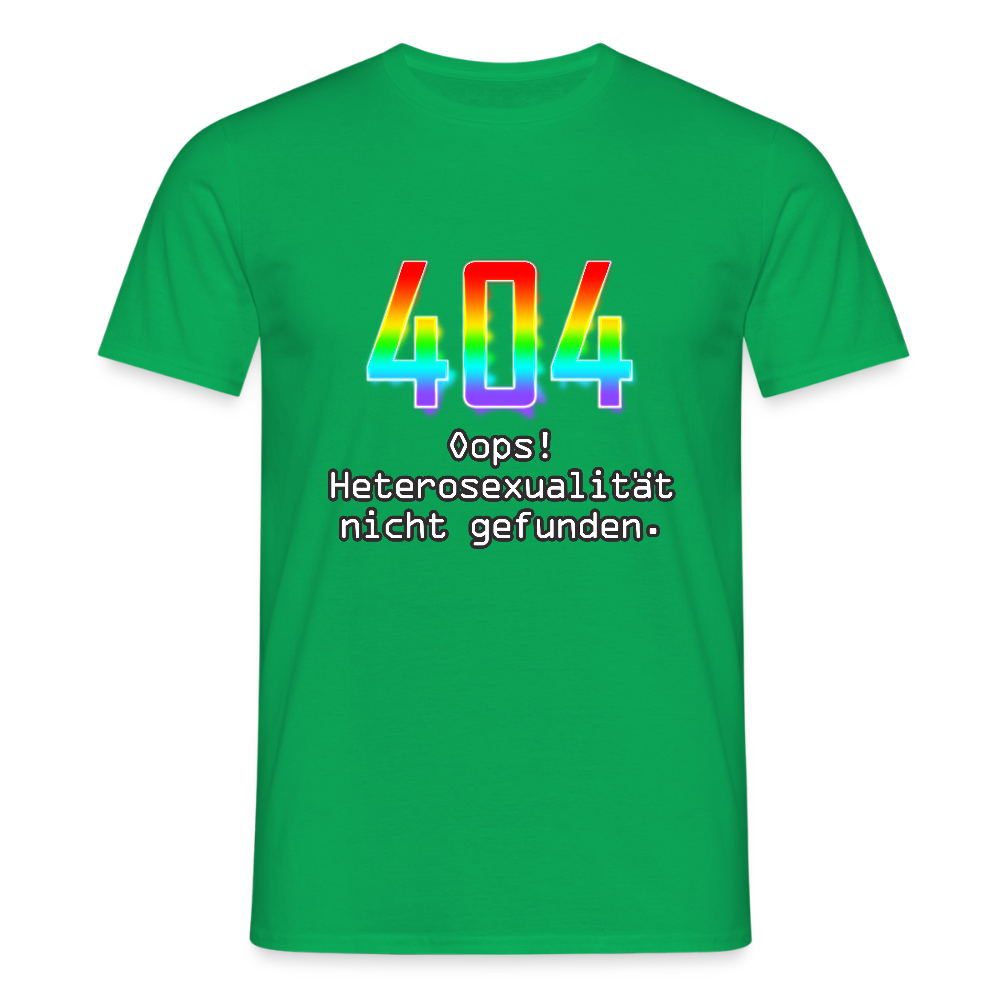 Error: 404 - Keine Heterosexualität Pride T-Shirt - Kelly Green