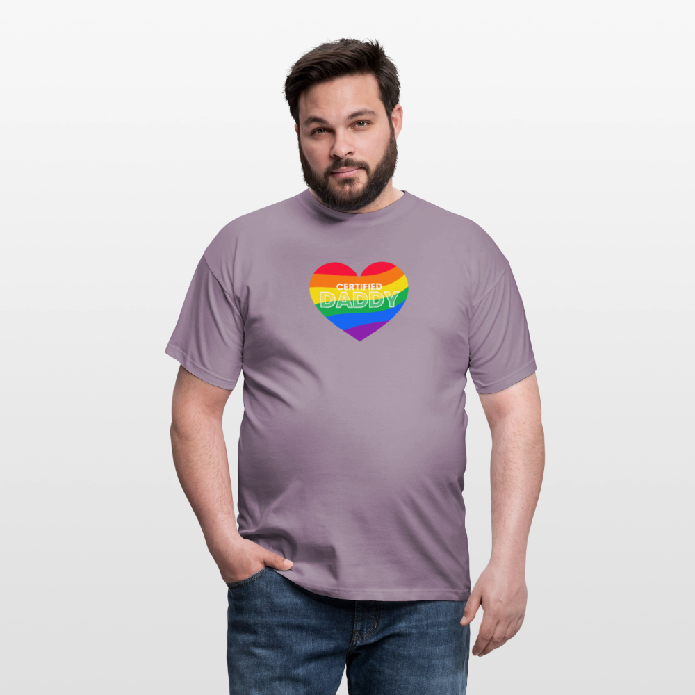 CERTIFIED DADDY | Kink Fetish Pride T-Shirt - Lilagrau